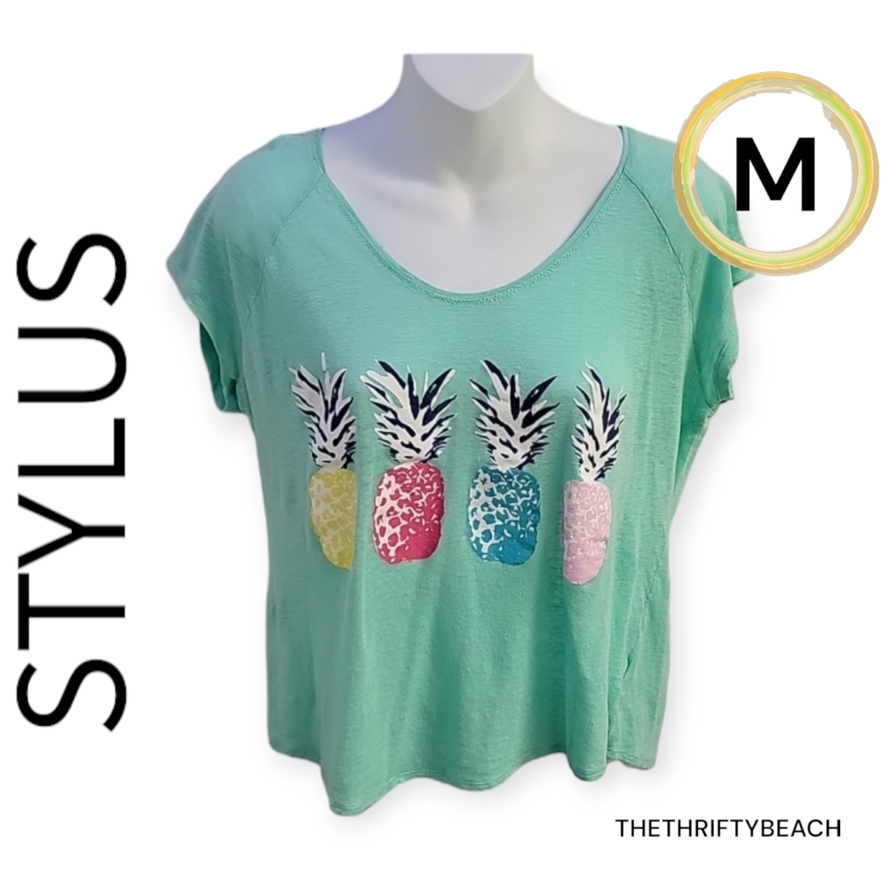 🍍Stylus Pineapple Burnout Tee
